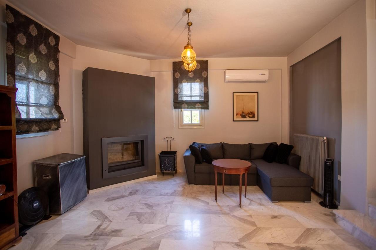 Τraditional Fully Detached Villa On A Luxurious Hillock Of Thessaloniki With Its Own Garden Also For Family & Wedding Gatherings For 10 To 25 People Only 15 Minutes From Airport Eksteriør billede