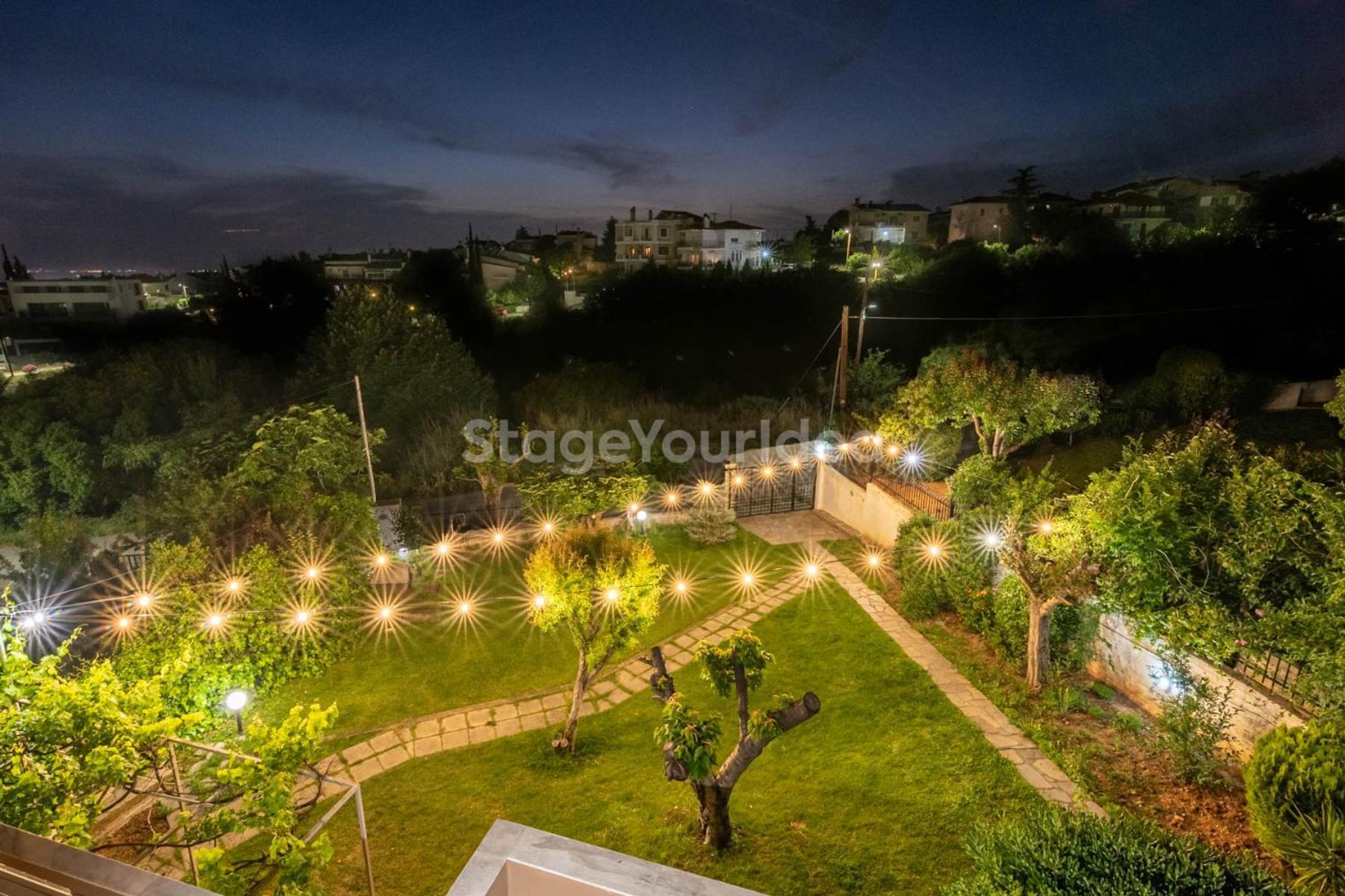 Τraditional Fully Detached Villa On A Luxurious Hillock Of Thessaloniki With Its Own Garden Also For Family & Wedding Gatherings For 10 To 25 People Only 15 Minutes From Airport Eksteriør billede